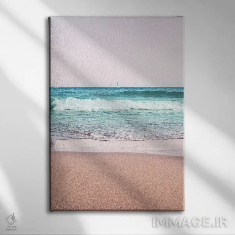 تابلو رویای اقیانوس پاستلی I اثر هنر آنیتا و بلا - نمای روبهرو روی دیوار