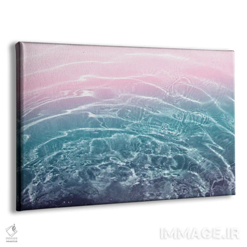 تابلو رویای اقیانوس آبی صورتی I اثر هنر آنیتا و بلا - نمای پرسپکتیو محصول