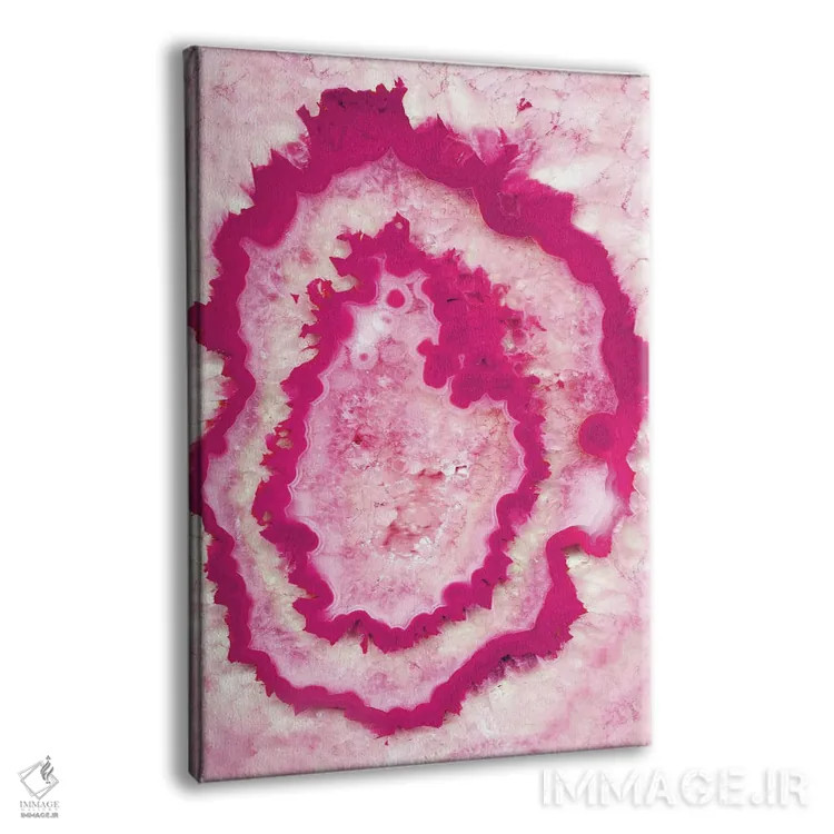 تابلو آگات گیلاسی صورتی I اثر هنر آنیتا و بلا - نمای پرسپکتیو محصول