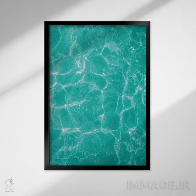 تابلو رویای استخر VI اثر هنر آنیتا و بلا - نمای قابدار مشکی