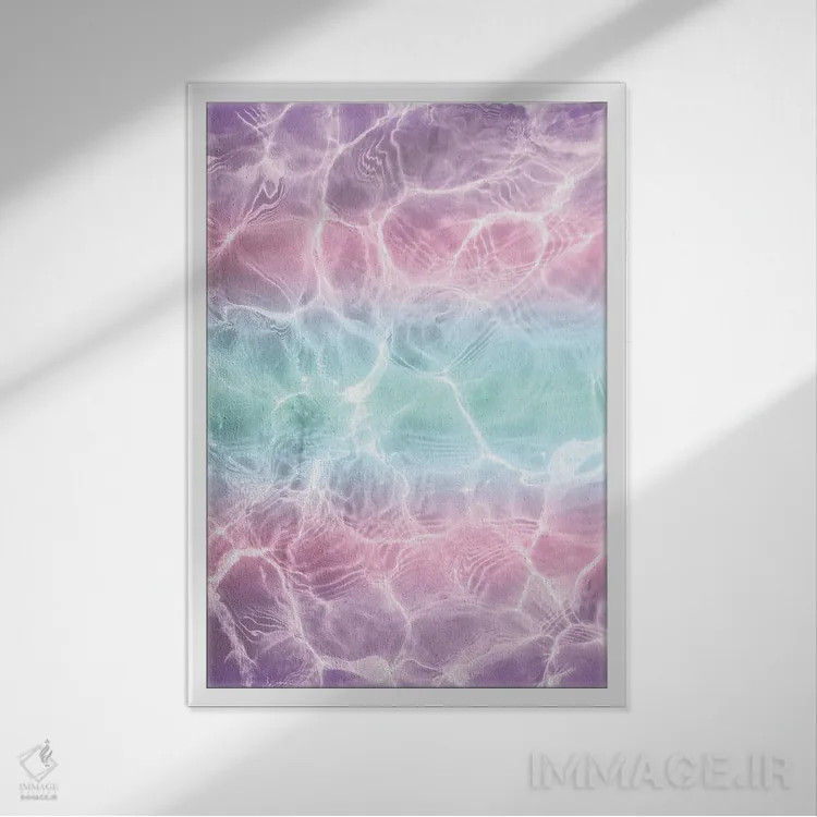 تابلو رویای استخر II اثر هنر آنیتا و بلا - نمای قابدار سفید