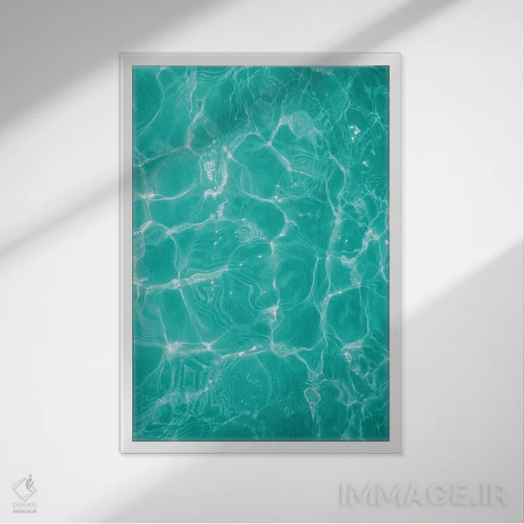 تابلو رویای استخر VI اثر هنر آنیتا و بلا - نمای قابدار سفید