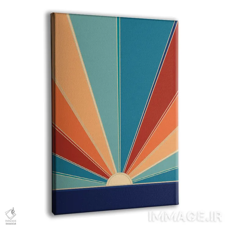تابلو آفتاب تابستانی رترو براق I اثر هنر آنیتا و بلا - نمای پرسپکتیو محصول