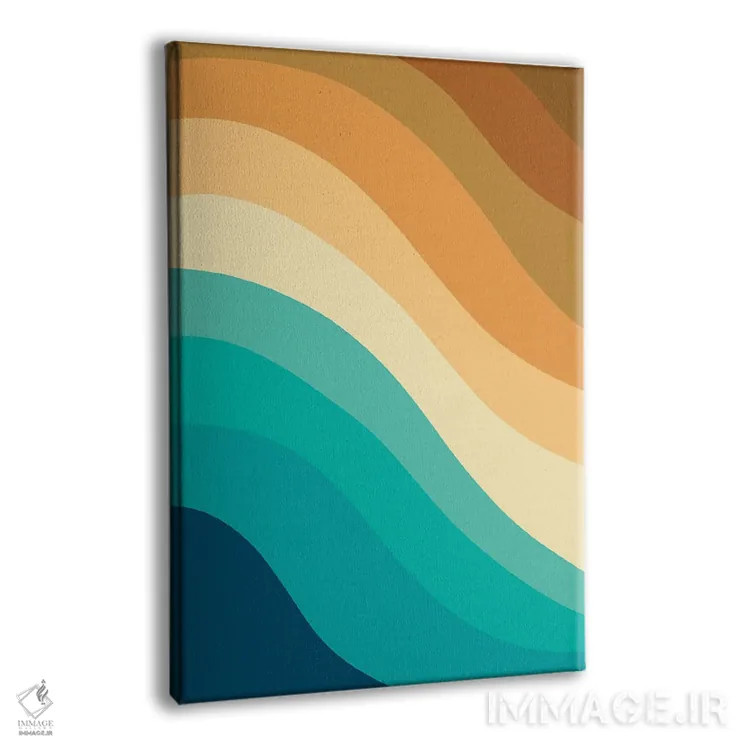 تابلو موج تابستانی رترو II اثر هنر آنیتا و بلا - نمای پرسپکتیو محصول