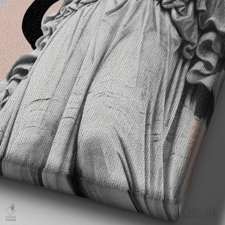 تابلو ظرافت مار آتنا II اثر هنر آنیتا و بلا - نمای نزدیک بافت بوم