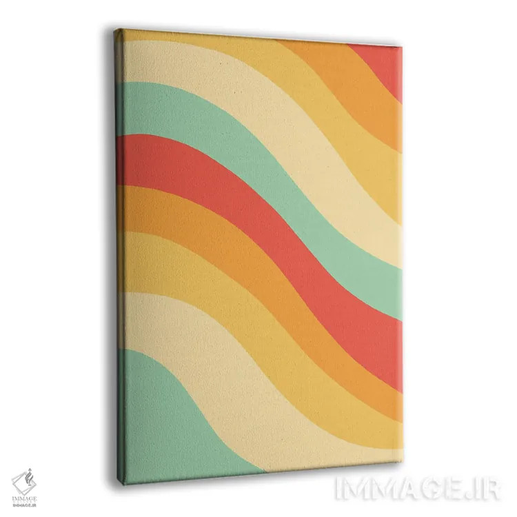 تابلو موج تابستانی رترو III اثر هنر آنیتا و بلا - نمای پرسپکتیو محصول