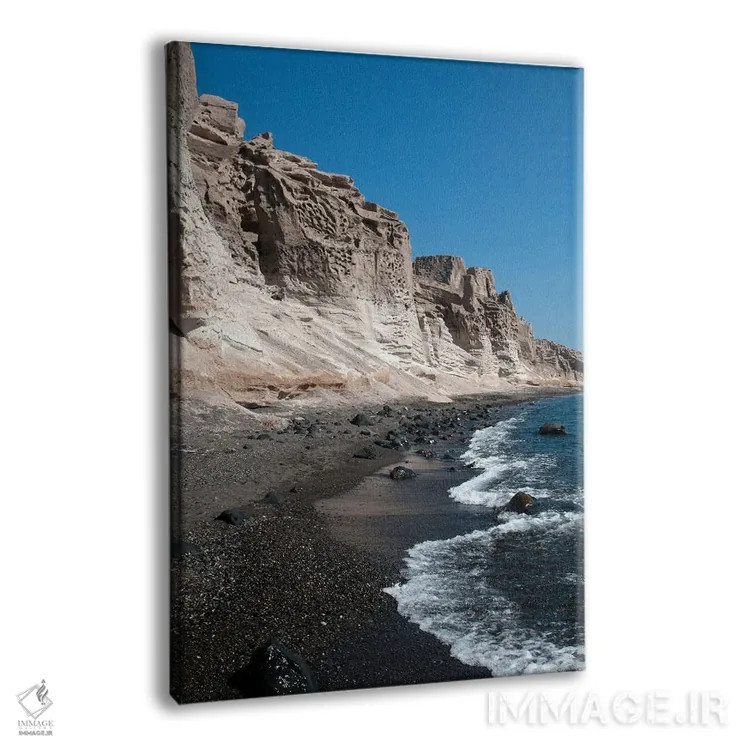 تابلو ساحل سانتورینی I اثر هنر آنیتا و بلا - نمای پرسپکتیو محصول