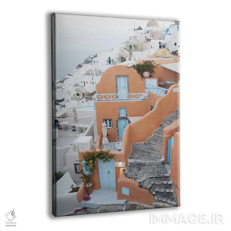 تابلو اویای سانتورینی IX (محلهای در سانتورینی) اثر هنر آنیتا و بلا - نمای پرسپکتیو محصول