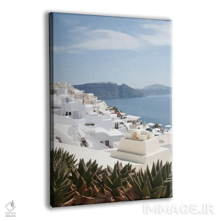 تابلو سرخوشی اویای سانتورینی I (محلهای در سانتورینی) اثر هنر آنیتا و بلا - نمای پرسپکتیو محصول