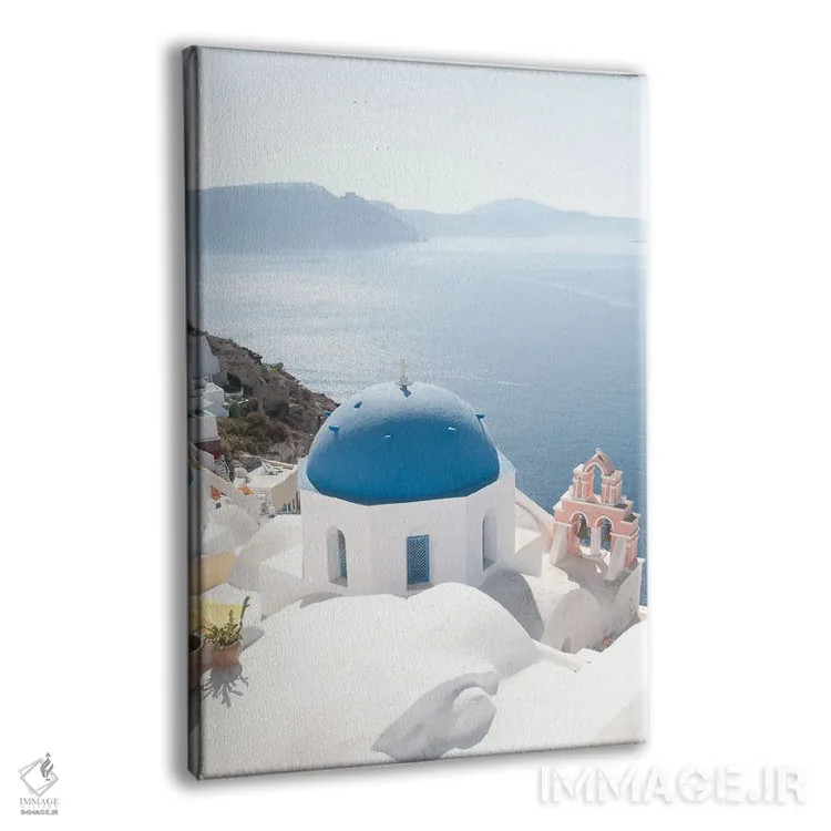 تابلو سرخوشی اویای سانتورینی II (محلهای در سانتورینی) اثر هنر آنیتا و بلا - نمای پرسپکتیو محصول