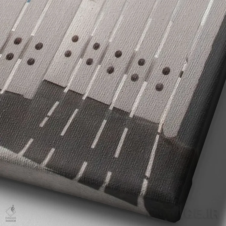 تابلو سرخوشی اویای سانتورینی III (محلهای در سانتورینی) اثر هنر آنیتا و بلا - نمای نزدیک بافت بوم