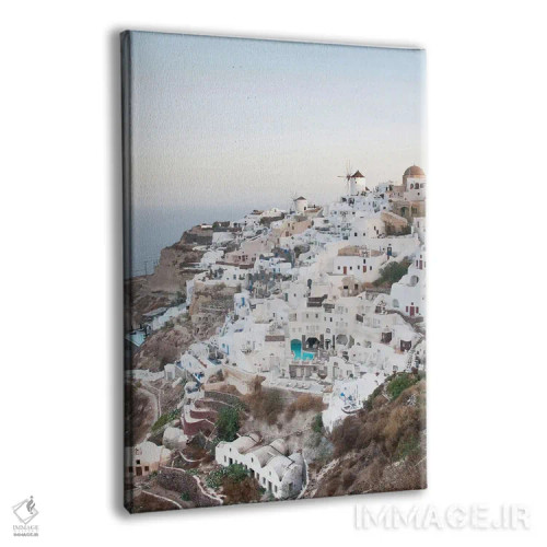 تابلو رویای غروب اویای سانتورینی I (محلهای در سانتورینی) اثر هنر آنیتا و بلا - نمای پرسپکتیو محصول