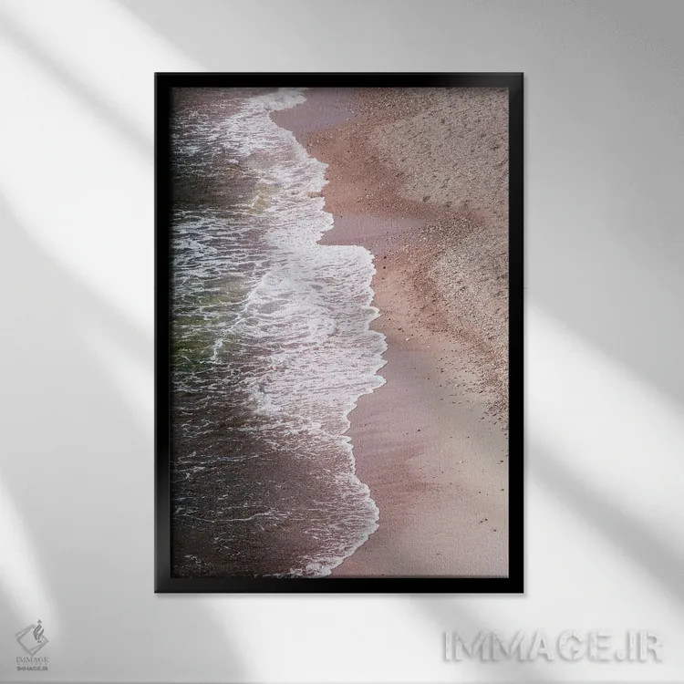 تابلو آرامش امواج دریا II اثر هنر آنیتا و بلا - نمای قابدار مشکی