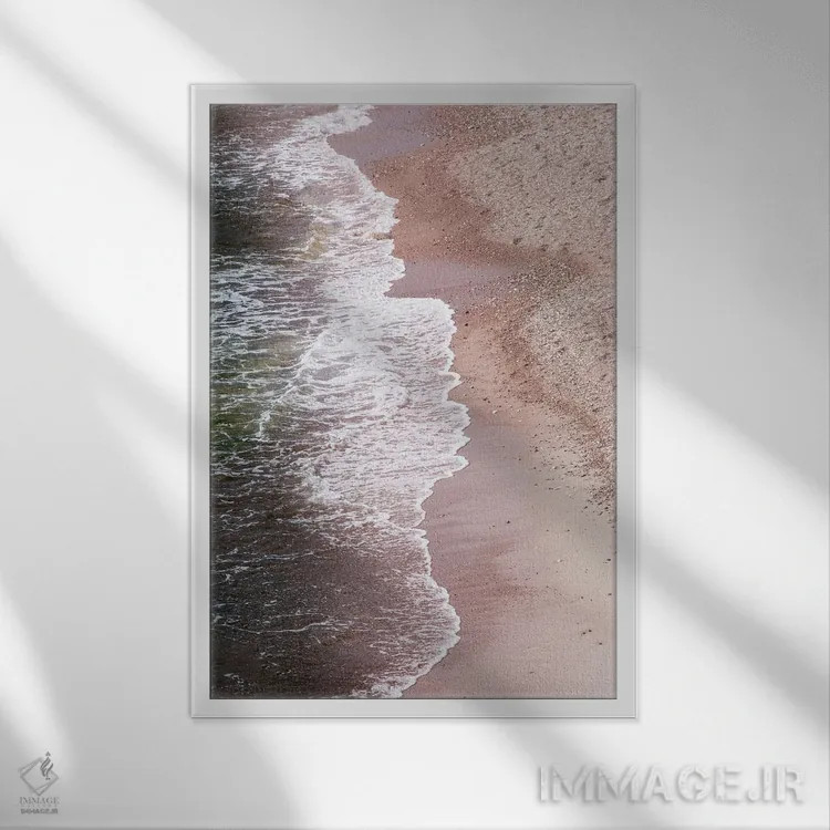تابلو آرامش امواج دریا II اثر هنر آنیتا و بلا - نمای قابدار سفید