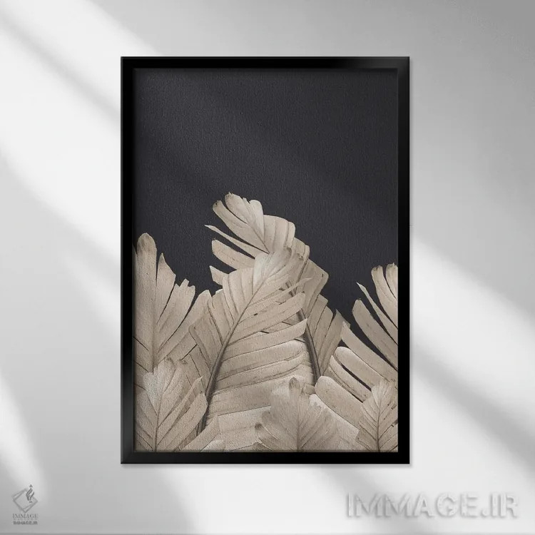 تابلو رویای برگ موز سپیا III (سپیا: رنگ قهوهای متمایل به قرمز) اثر هنر آنیتا و بلا - نمای قابدار مشکی