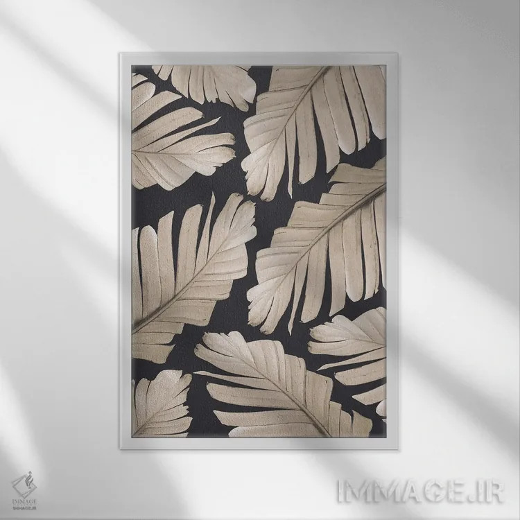 تابلو رویای برگ موز سپیا I (سپیا: رنگ قهوهای متمایل به قرمز) اثر هنر آنیتا و بلا - نمای قابدار سفید