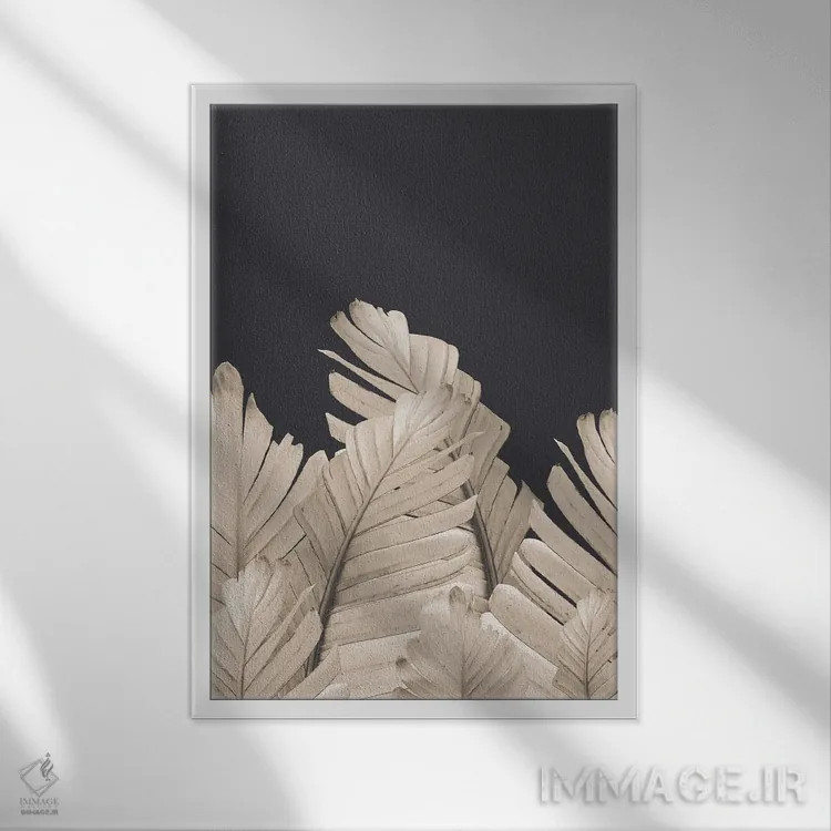 تابلو رویای برگ موز سپیا III (سپیا: رنگ قهوهای متمایل به قرمز) اثر هنر آنیتا و بلا - نمای قابدار سفید