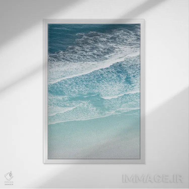 تابلو زیبایی هوایی اقیانوس اطلس VIII اثر هنر آنیتا و بلا - نمای قابدار سفید