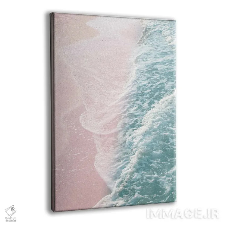 تابلو رویای امواج اقیانوس سبزآبی و گونهای ملایم I اثر هنر آنیتا و بلا - نمای پرسپکتیو محصول