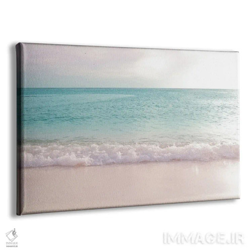 تابلو رویای امواج اقیانوس پاستلی ملایم I اثر هنر آنیتا و بلا - نمای پرسپکتیو محصول
