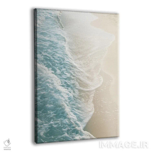 تابلو رویای امواج اقیانوس I با انعکاس سبزآبی و طلایی ملایم اثر هنر آنیتا و بلا - نمای پرسپکتیو محصول