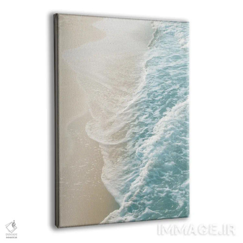 تابلو رویای امواج اقیانوس I با سبزآبی و طلایی ملایم اثر هنر آنیتا و بلا - نمای پرسپکتیو محصول