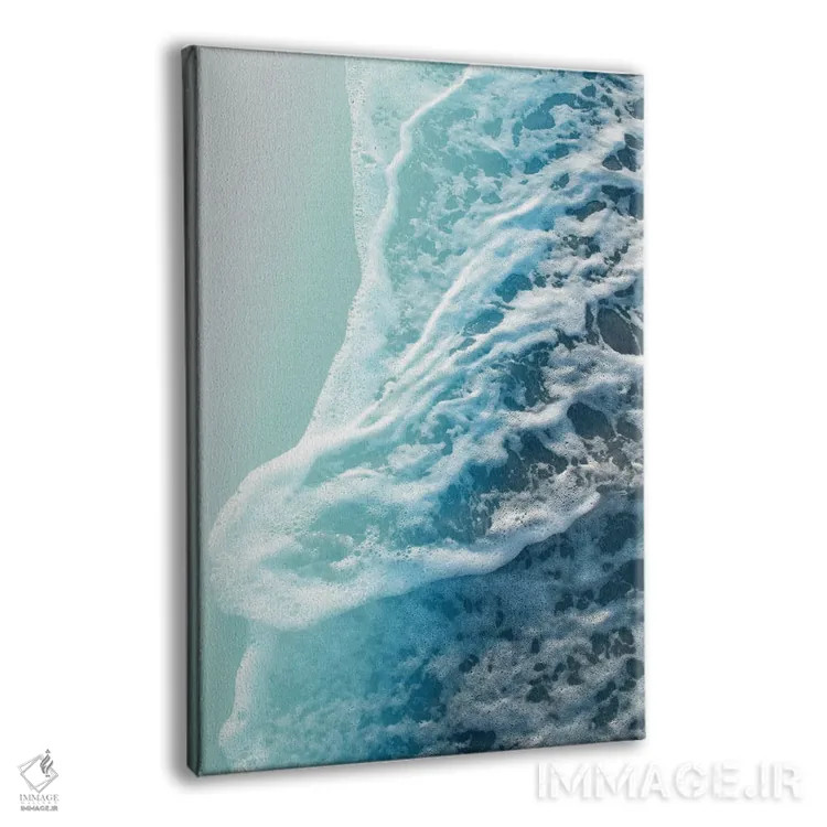 تابلو رویای امواج اقیانوس فیروزهای ملایم III اثر هنر آنیتا و بلا - نمای پرسپکتیو محصول