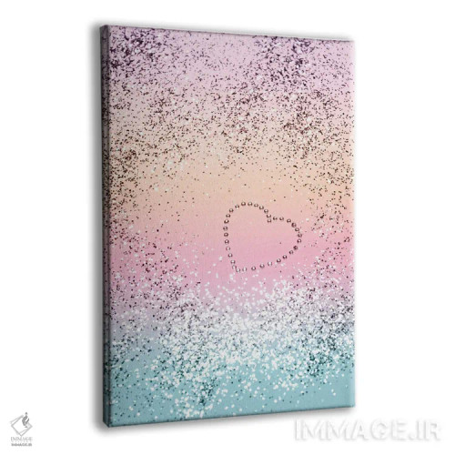 تابلو دختران تکشاخ تابستانی با قلب اکلیلی I اثر هنر آنیتا و بلا - نمای پرسپکتیو محصول