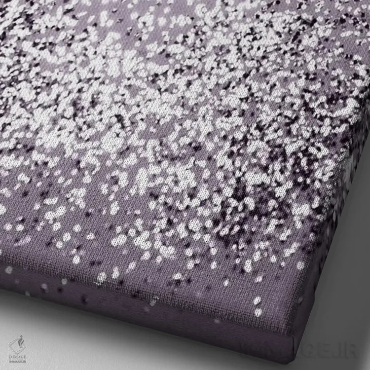 تابلو بانوی اسطوخودوس درخشان با قلب اکلیلی I اثر هنر آنیتا و بلا - نمای نزدیک بافت بوم