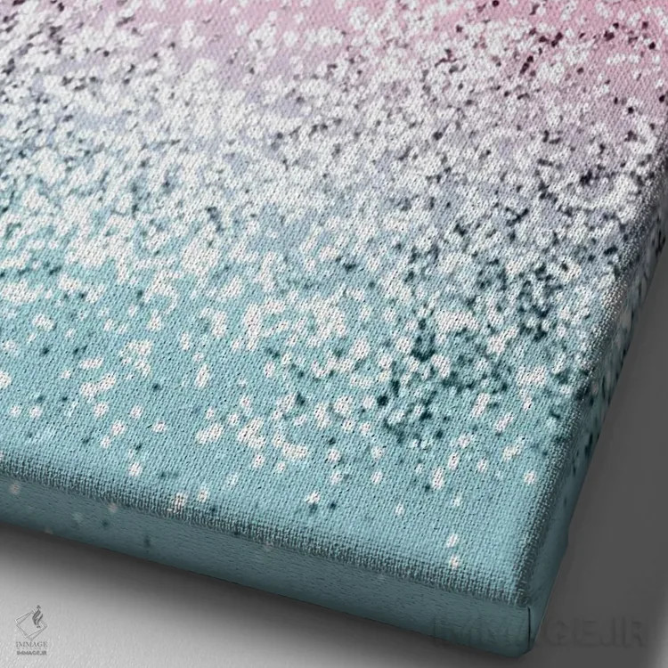 تابلو دختران تکشاخ تابستانی با قلب اکلیلی I اثر هنر آنیتا و بلا - نمای نزدیک بافت بوم