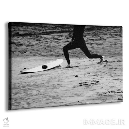 تابلو حال و هوای موجسوار سیاه و سفید III اثر هنر آنیتا و بلا - نمای پرسپکتیو محصول