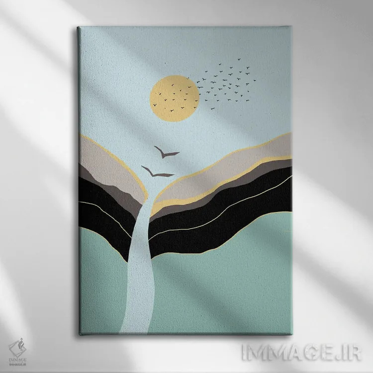 تابلو با هم؛ آغاز جدید I اثر هنر آنیتا و بلا - نمای روبهرو روی دیوار