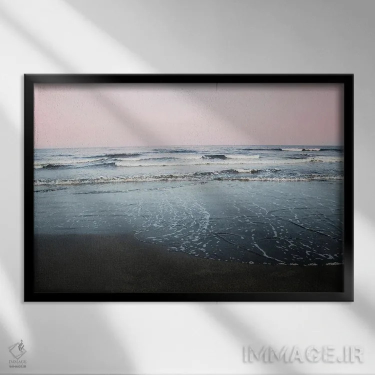 تابلو امواج رویایی اقیانوس اطلس III اثر هنر آنیتا و بلا - نمای قابدار مشکی