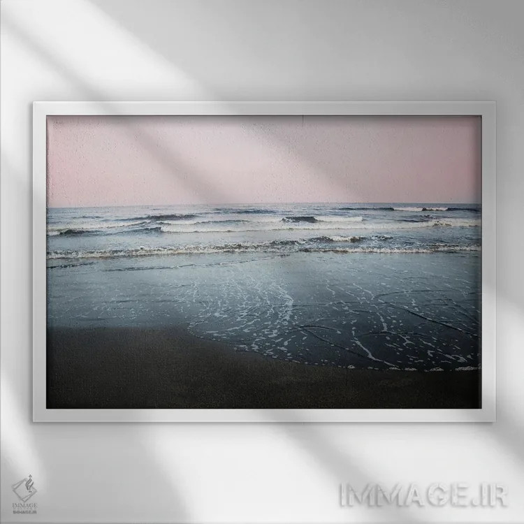 تابلو امواج رویایی اقیانوس اطلس III اثر هنر آنیتا و بلا - نمای قابدار سفید