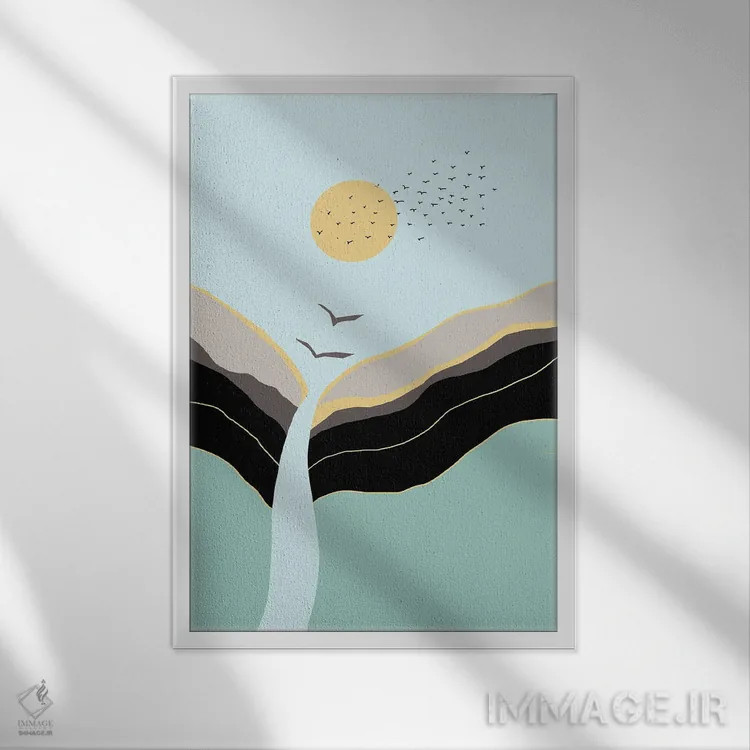 تابلو با هم؛ آغاز جدید I اثر هنر آنیتا و بلا - نمای قابدار سفید