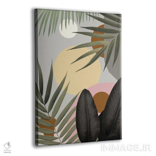 تابلو انتزاع جنگلی گرمسیری؛ واحه II اثر هنر آنیتا و بلا - نمای پرسپکتیو محصول