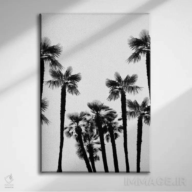 تابلو رویای درختان نخل گرمسیری II اثر هنر آنیتا و بلا - نمای روبهرو روی دیوار