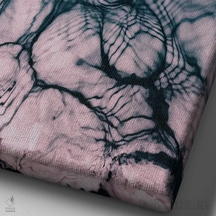 تابلو انتزاع نامشخص I اثر هنر آنیتا و بلا - نمای نزدیک بافت بوم