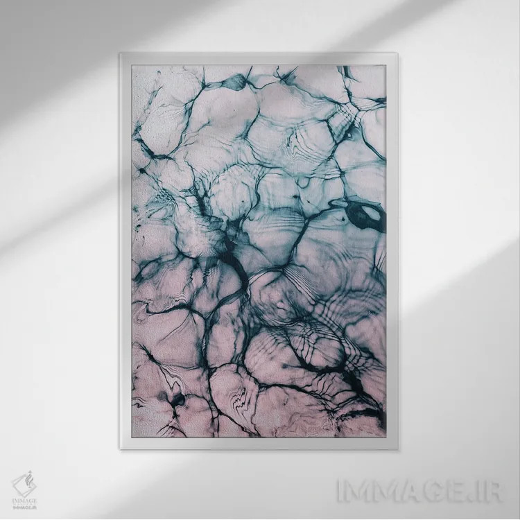 تابلو انتزاع نامشخص I اثر هنر آنیتا و بلا - نمای قابدار سفید