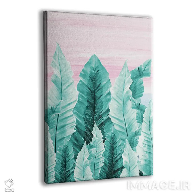 تابلو حال و هوای برگهای زیر آب IV اثر هنر آنیتا و بلا - نمای پرسپکتیو محصول