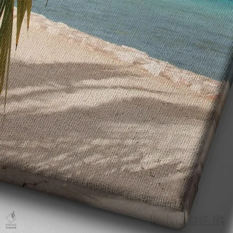 تابلو رویای آرامش ساحل I اثر هنر آنیتا و بلا - نمای نزدیک بافت بوم