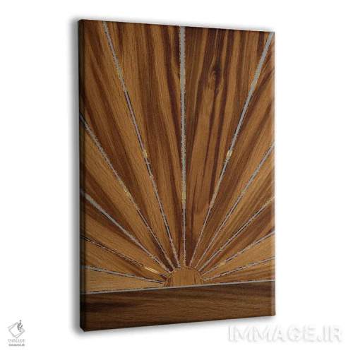 تابلو خورشید چوبی رترو براق I اثر هنر آنیتا و بلا - نمای پرسپکتیو محصول