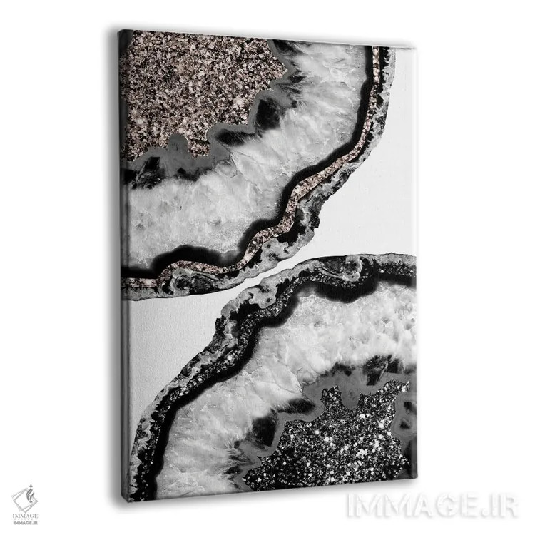 تابلو آگات یین یانگ براق اکلیلی I اثر هنر آنیتا و بلا - نمای پرسپکتیو محصول