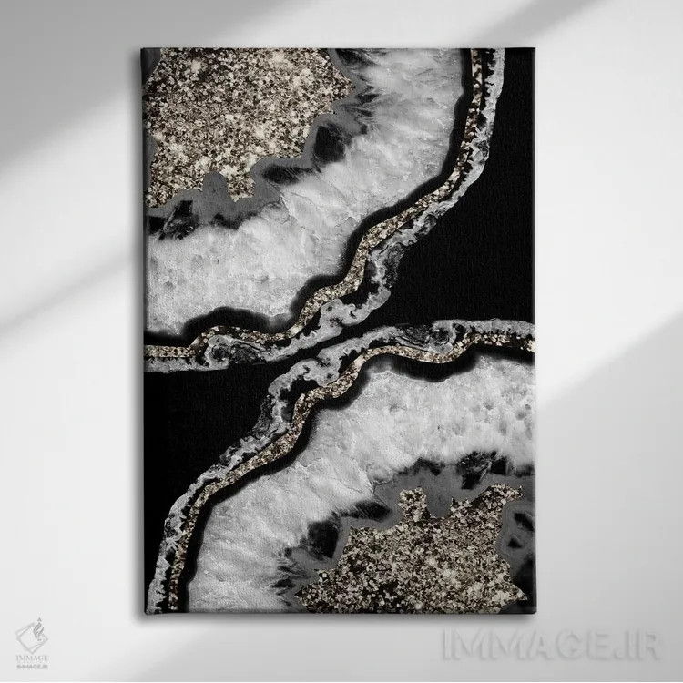 تابلو آگات یین یانگ براق اکلیلی XIII اثر هنر آنیتا و بلا - نمای روبهرو روی دیوار