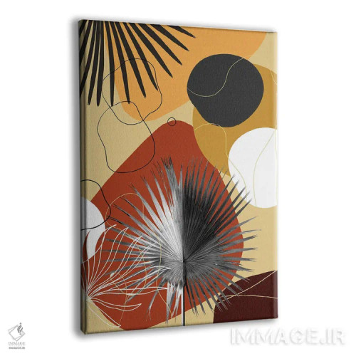 تابلو ظرافت نخل بادبزنی یین یانگ I اثر هنر آنیتا و بلا - نمای پرسپکتیو محصول