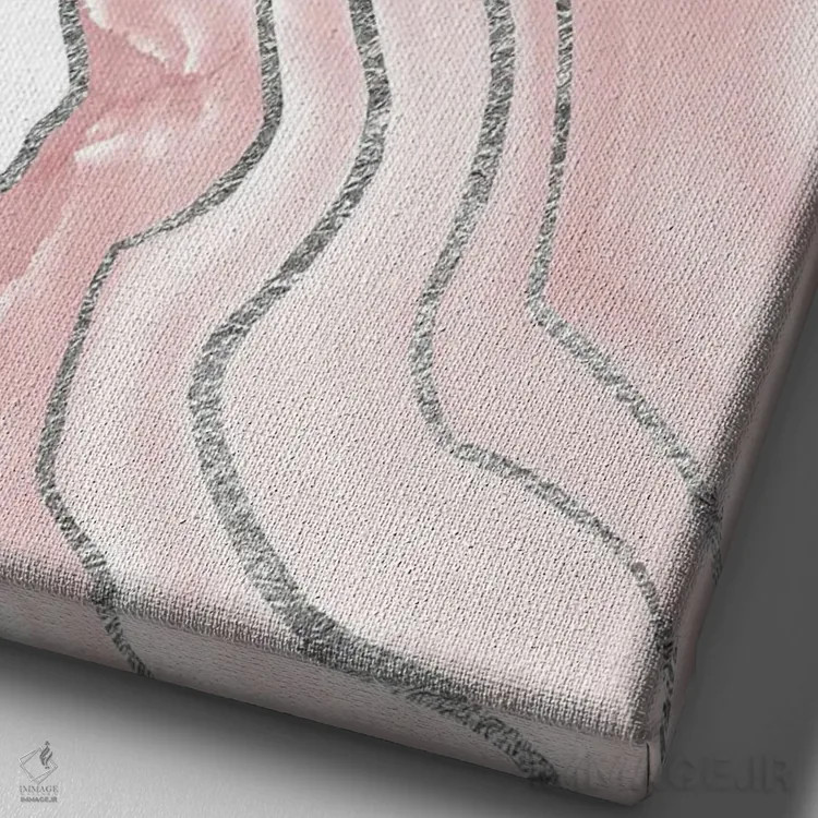 تابلو آگات یین یانگ نقرهای براق I اثر هنر آنیتا و بلا - نمای نزدیک بافت بوم