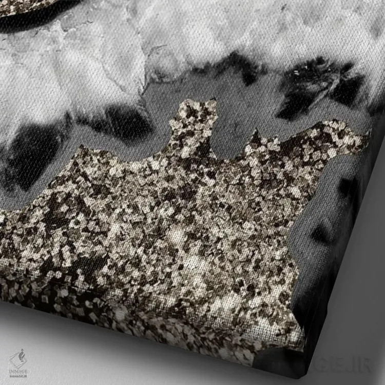 تابلو آگات یین یانگ براق اکلیلی XIII اثر هنر آنیتا و بلا - نمای نزدیک بافت بوم