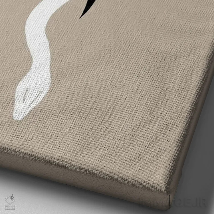 تابلو مار یین یانگ براق I اثر هنر آنیتا و بلا - نمای نزدیک بافت بوم