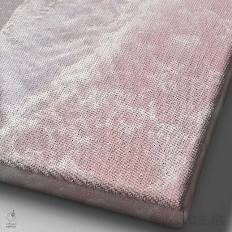 تابلو رویای امواج اقیانوس صورتی گونهای I اثر هنر آنیتا و بلا - نمای نزدیک بافت بوم