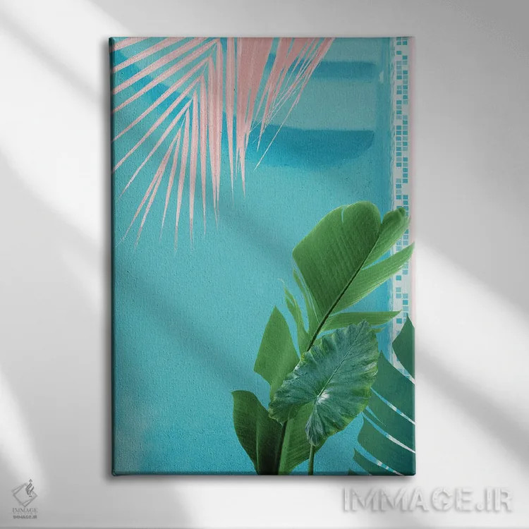 تابلو حال و هوای استخر کارائیب I اثر هنر آنیتا و بلا - نمای روبهرو روی دیوار